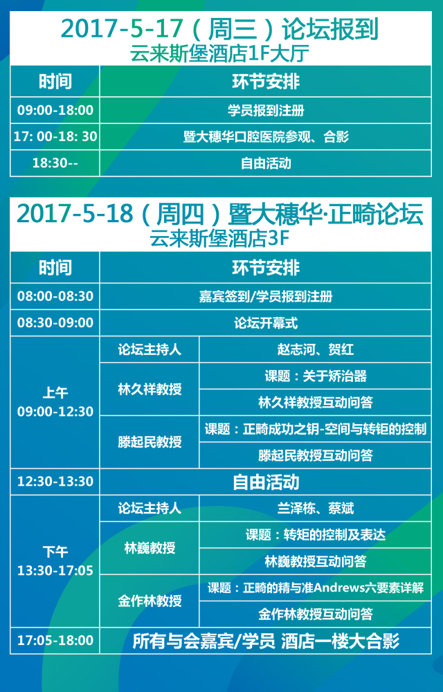 2017首届暨大穗华口腔·正畸论坛暨 固定与隐形精准矫治技术精英(图2)